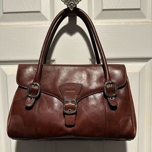 Prague Brown Leather Handbag